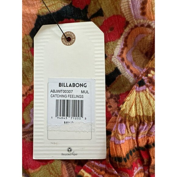 Billlabong Catching Feelings Peplum Top Size Medium Long Sleeve Womens Boho NWT - Picture 5 of 6